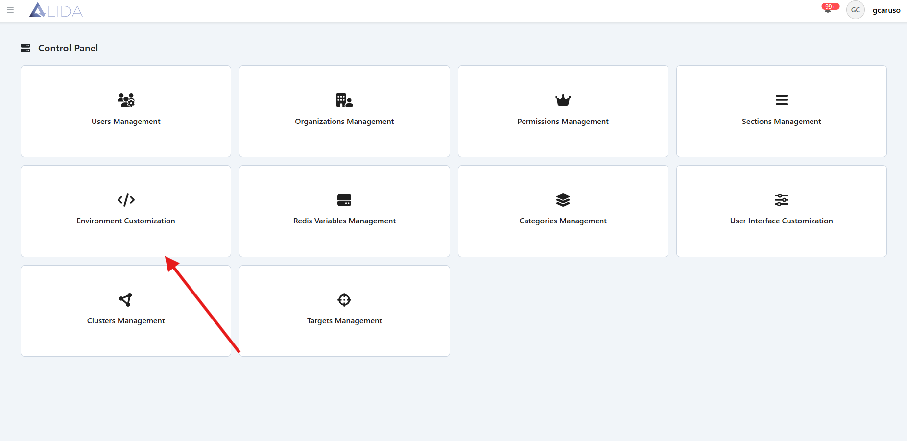 control-panel-page-with-environment-highlighted