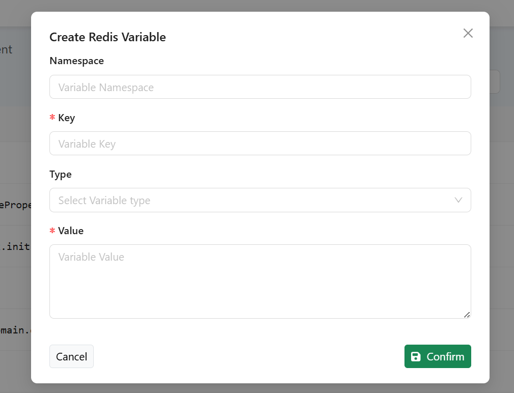 create-redis-variable-form